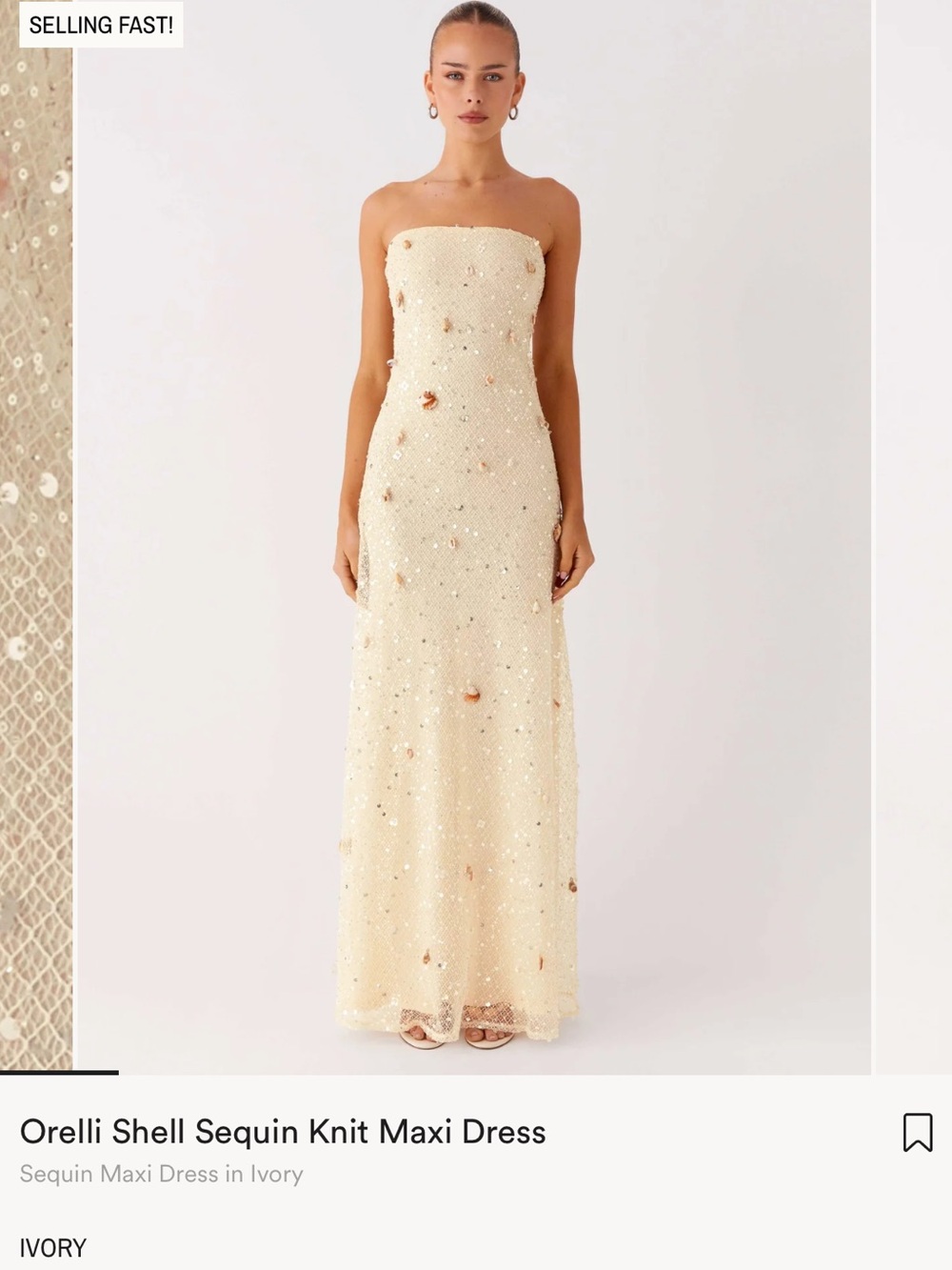 Orelli shell Sequin knit Maxi Dress